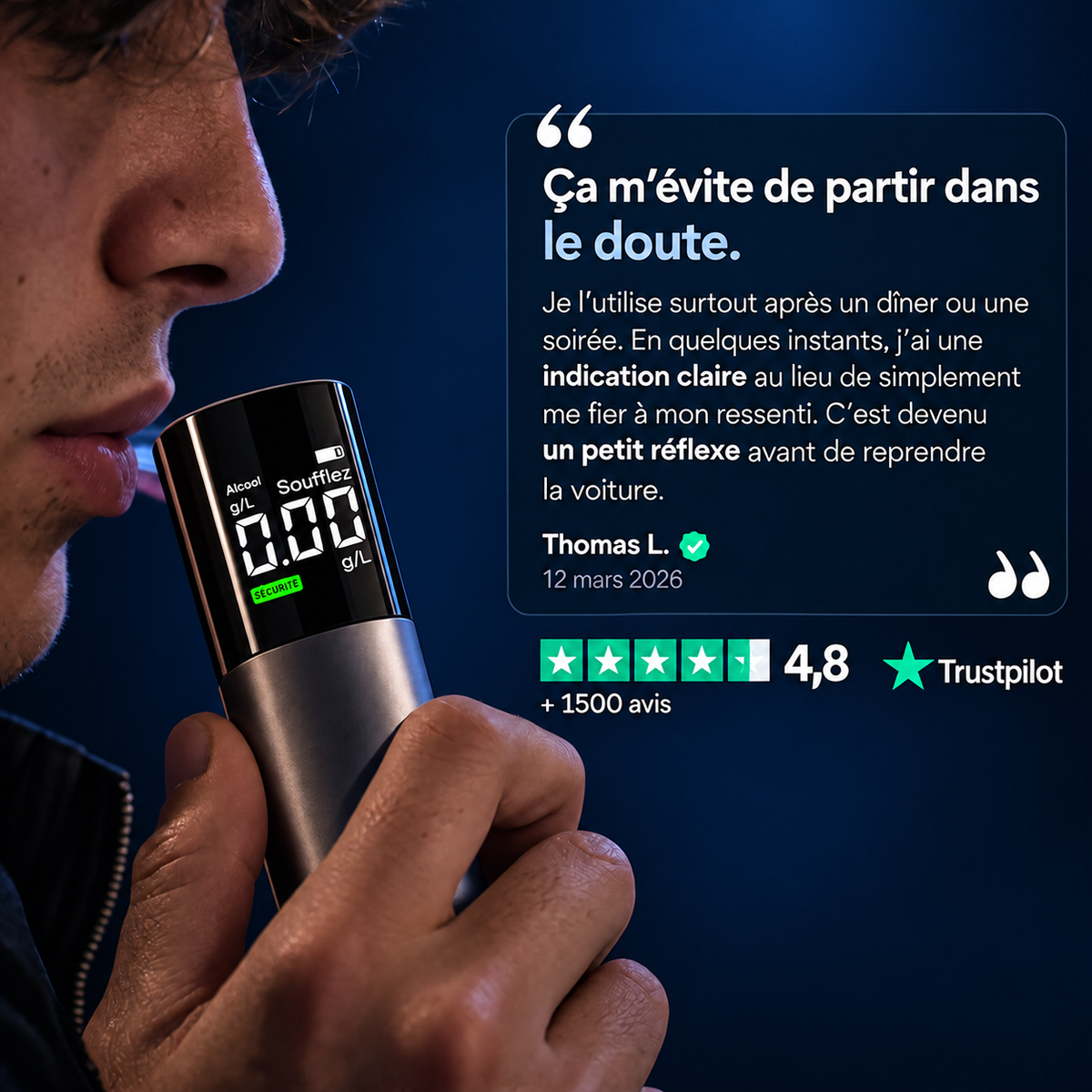 Éthylotest Swoufle™ Électronique Portable